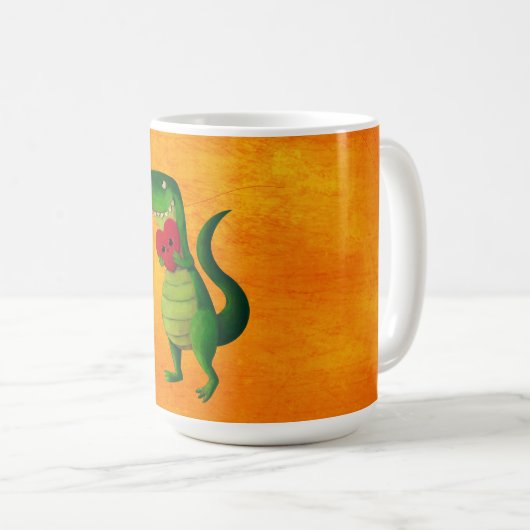 Romantic RAWR Dinosaur Koffiemok (Voorkant rechts)