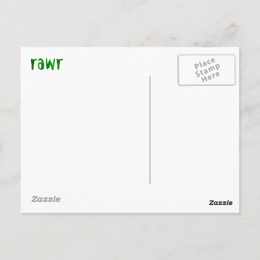 Romantic RAWR T-rex Dinosaur Briefkaart (Achterkant)