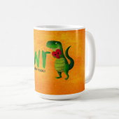 Romantic RAWR T-rex Dinosaur Koffiemok (Voorkant rechts)