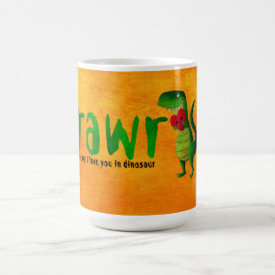 Romantic RAWR T-rex Dinosaur Koffiemok