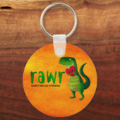 Romantic RAWR T-rex Dinosaur Sleutelhanger (Voorkant)