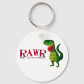 Romantic RAWR T-rex Dinosaur Sleutelhanger (Voorkant)