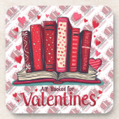 Romantic Reading Vibes Cozy Valentine Gift Bier Onderzetter (Voorkant)