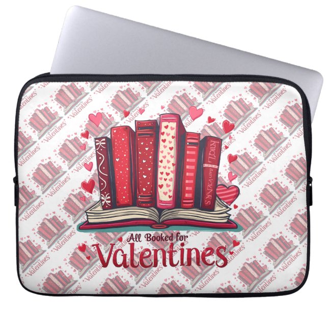 Romantic Reading Vibes Cozy Valentine Gift Laptop Sleeve (Voorkant)