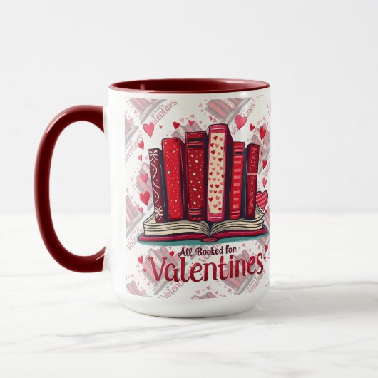 Romantic Reading Vibes Cozy Valentine Gift Mok (Links)