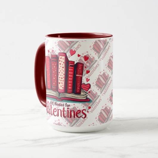 Romantic Reading Vibes Cozy Valentine Gift Mok (Voorkant links)
