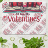 Romantic Reading Vibes Cozy Valentine Gift Theedoek (Gevouwen)