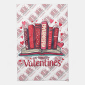 Romantic Reading Vibes Cozy Valentine Gift Theedoek (Verticaal)