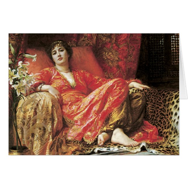 Romantic Reclining Lady Card (Voorkant Horizontaal)