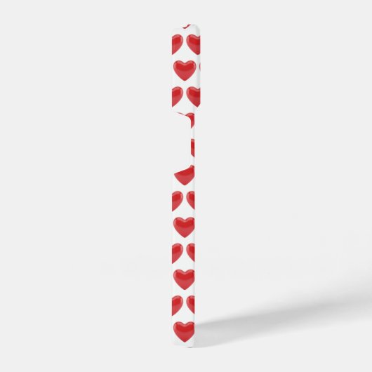 Romantic Red 3D Heart Pattern Classic Valentine's iPhone Hoesje (Rechterkant)