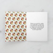 Romantic Red and Orange Roses Bridal Shower Bedankkaart (Binnen)