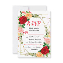 Romantic Red and Orange Roses