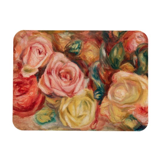 Romantic red and pink roses Pierre Auguste Renoir Magneet (Horizontaal)