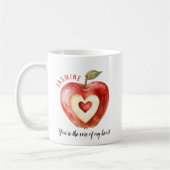 Romantic Red Apple Heart Valentine's Day Koffiemok (Links)