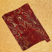 Romantic Red Bold Damask Paisley Bold Floral Cadeaupapier