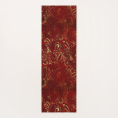 Romantic Red Bold Damask Paisley Bold Floral Yogamat (Achterkant)
