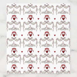 Romantic Red Bow Heart Garland Swan Wedding Liner