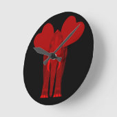Romantic Red Elephant Ronde Klok (Hoek)