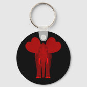 Romantic Red Elephant Sleutelhanger (Voorkant)