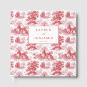 Romantic Red Engraver Landscape Motions Gastenboek (Voorkant)