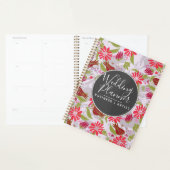 Romantic Red Floral Tulips Roos Garden Weddenschap Planner (Display)