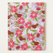 Romantic Red Floral Tulips Roos Garden Weddenschap Planner (Achterkant)