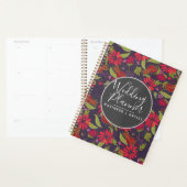 Romantic Red Floral Tulips Roos Garden Weddenschap Planner (Display)