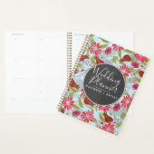 Romantic Red Floral Tulips Roos Garden Weddenschap Planner (Display)