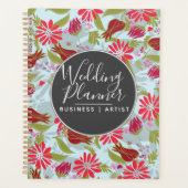 Romantic Red Floral Tulips Roos Garden Weddenschap Planner (Voorkant)