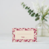 Romantic Red Floral Vintage Birds Plaatskaartje (Staand voorkant)