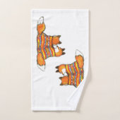 Romantic Red Fox Couple Oranje op wit Bad Handdoek (Handdoek)