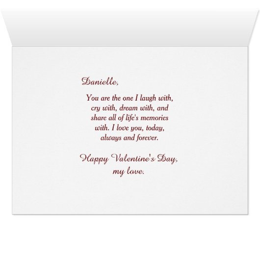 Romantic Red Ggloing Hearts Valentijn (Binenzijde Horizontaal (Onderkant))