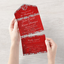 Romantic Red, Glitter Border & Heart