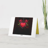 Romantic Red Heart Bedankt dat je je personaliseer Kaart (Achterkant)