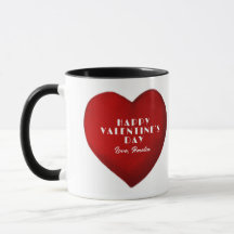 Romantic Red Heart met Name Valentijn Day