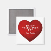 Romantic Red Heart Name Happy Valentijn Day Magneet (Voorkant / Achterkant)
