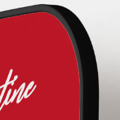 Romantic Red Heart Photo Personalized Valentine's Pickleball Paddle (Links Detail)