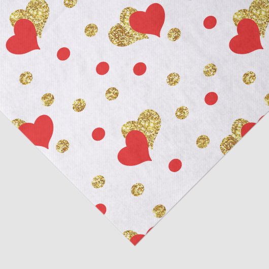 Romantic Red Heart  Tissuepapier (Detail)