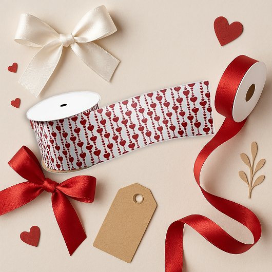 Romantic Red Heart Valentine Crafts Satijnen Lint