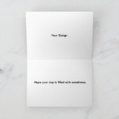 Romantic Red Heart Valentine Greeting Card Bedankkaart (Binnen)