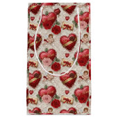 Romantic Red Heart Valentine  Klein Cadeauzakje (Voorkant)