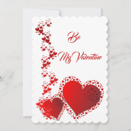 Romantic Red Hearts Custom Quote is My Valentijn Feestdagenkaart
