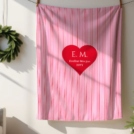 Romantic Red Hearts Gift for Wife Blanket Sherpa Deken