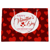 ROMANTIC RED HEARTS PATTERN VAN HAPPY VALENTINE GROOT CADEAUZAKJE (Voorkant)