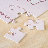 Romantic Red Hearts Puzzle Gift Legpuzzel (Zijkant)