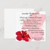 Romantic Red Hibiscus Kaart (Voorkant / Achterkant)