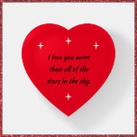 Romantic Red I hou van je papergewicht<br><div class="desc">Een cadeau voor het papiergewicht voor degene waar je van houdt. Zeg dat je meer van hen houdt dan van alle sterren aan de hemel! Geweldig geschenk voor vriendje/vriendin,  man/vrouw - of iedereen van wie je houdt meer dan je kunt meten.</div>