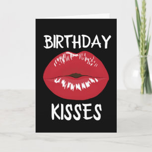 ROMANTIC RED LIPS KISSES KAARTEN VOOR HEM