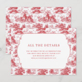 Romantic Red Pastoral Scenes Informatiekaartje (Voorkant / Achterkant)