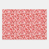 Romantic Red Pink Heart Design Flat Inpakpapier Vel (Voorkant 3)
